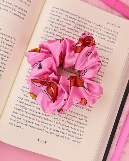 scrunchie for book lovers and readers of spicy books, smut reader, smutty books, hair accessories, good girl, romance books, romantasy, dark romance