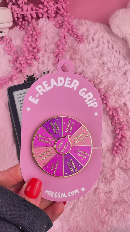 Magnetic Kindle Grip Wheel of Romance Books