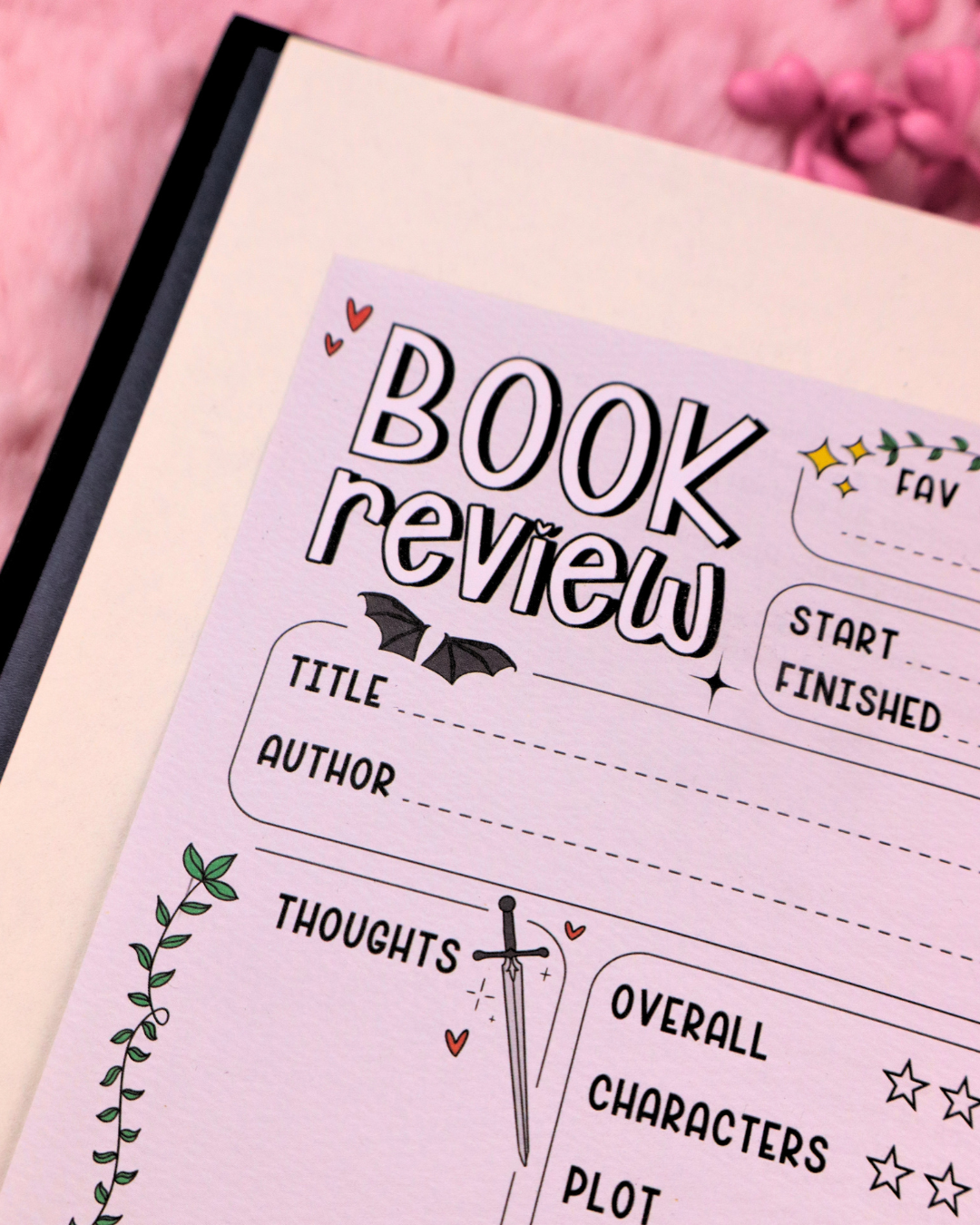 sticky note book review notepad for romantasy readers, fourth wing, acotar, quicksilver booktok, bookstagram, bookish gift