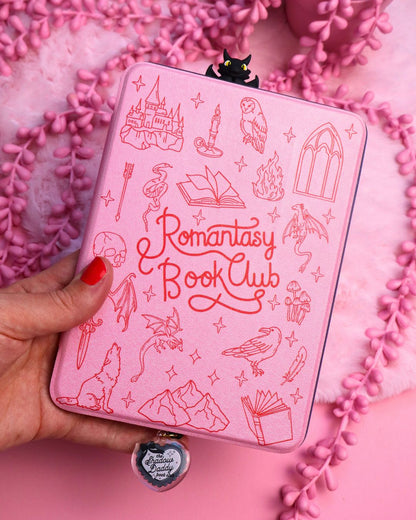 romantasy book club kindle and kobo case, pink and red, cute bookish aesthetics, fourth wing, acotar, Sarah j maas, booktok, bookish gift, ereader gift, e-reader accessories, clear case