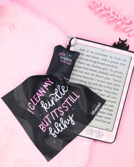 screen cleaner cloth, gift for book lover, smut reader, spicy books, funny accessories, kindle decor, kindle decorating, e-reader must haves. Booktok, bookstagram