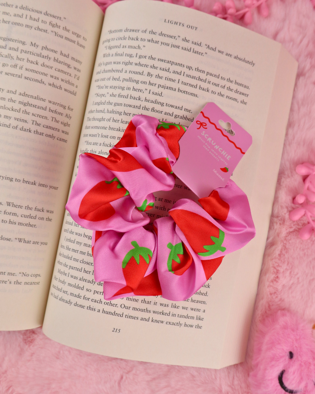 scrunchie for book lovers and readers of spicy books, smut reader, smutty books, hair accessories, good girl, romance books, romantasy, dark romance