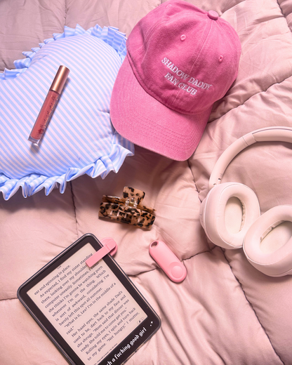 shadow daddy baseball cap, black bookish cap, pink bookish cap, bookish merch, shadow daddy, xaden, kingfisher, fourth wing, quicksilver, booktok, bookstagram, book lover, apparel for readers, romantasy reader, romance books, villains, dark romance