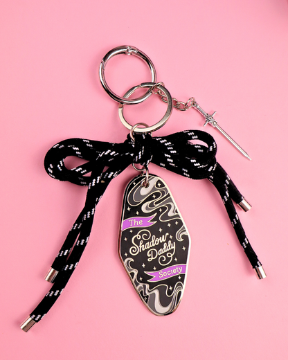 enamel keychain shadow daddy society, booktok, bookish merch, booktok gift, romance readers, romantasy lover, book lover, xaden riorson, rhysand, romantasy