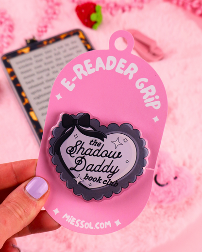 shadow daddy book club, rhysand, xaden riorson, kingfisher, actor, fourth wing, quicksilver bookish merch kindle grip, romantasy readers, romantasy, acotar, Sarah j maas, accessories, kindle decor, cute gift for booklovers