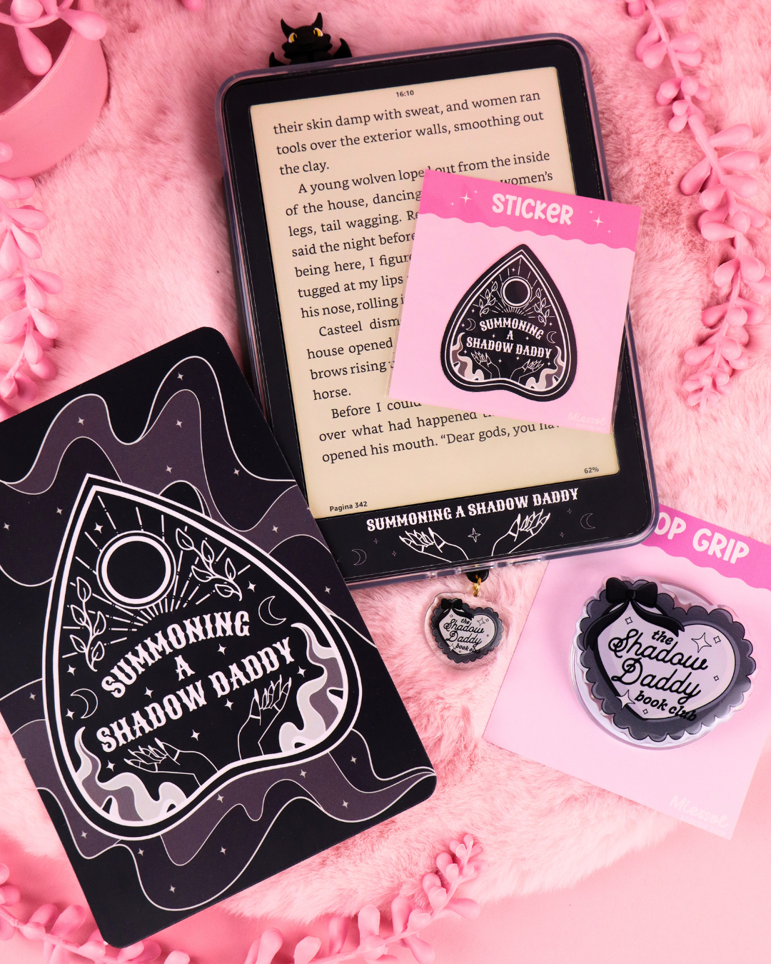 summoning a shadow daddy insert and sticker and kindle kobo skin for kindle and kobo, kindle decoration, romantasy reader gift, bookish merch, booktok, laden, rhysand, ruhn