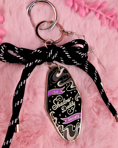 enamel keychain shadow daddy society, booktok, bookish merch, booktok gift, romance readers, romantasy lover, book lover, xaden riorson, rhysand, romantasy
