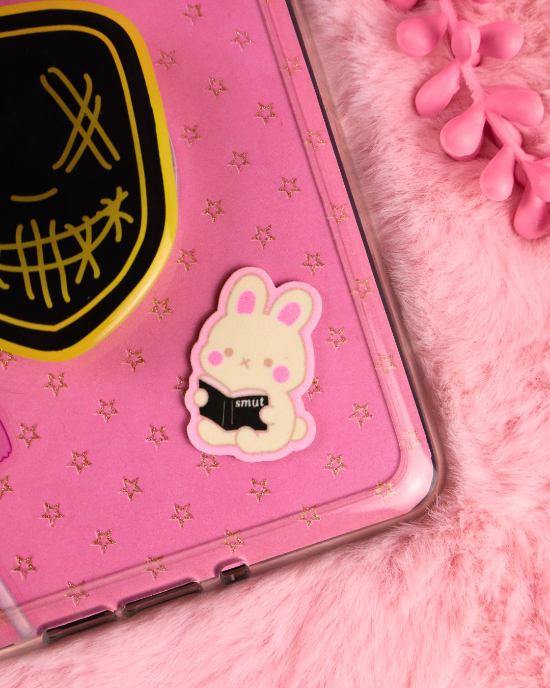 smut bunny sticky swipe, screen cleaner kindle, ereader, cute ereader accessories, kindle decor, kindle accessories, smut reader, romance reader, spicy book lover, bookish gift, cute bookish gift, unique gift for readers, dark romance, romantasy, bookish aesthetics, kindle sticker, bookish stickers, insert kobo