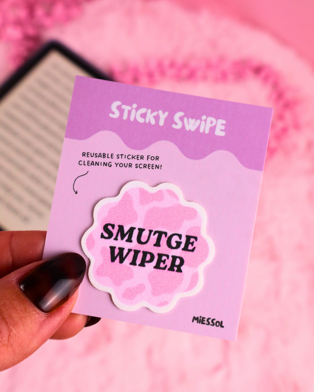 smut bunny sticky swipe, screen cleaner kindle, ereader, cute ereader accessories, kindle decor, kindle accessories, smut reader, romance reader, spicy book lover, bookish gift, cute bookish gift, unique gift for readers, dark romance, romantasy, bookish aesthetics, kindle sticker, bookish stickers, insert kobo, re-usable sticker