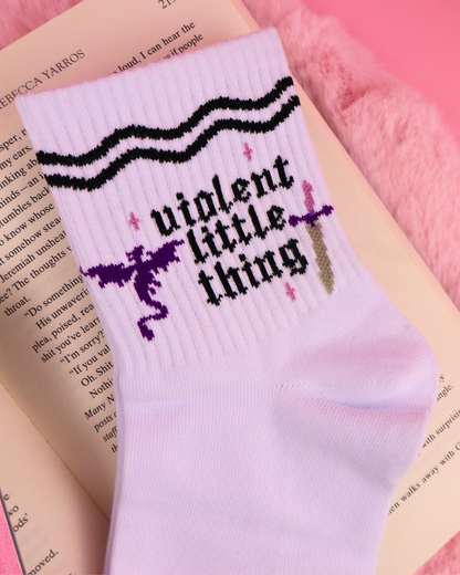 fourth wing lovers, xaden violet, bookish socks, fourth wing gift, booktok gift, bookish merch, fourth wing merch, cute socks for booklover