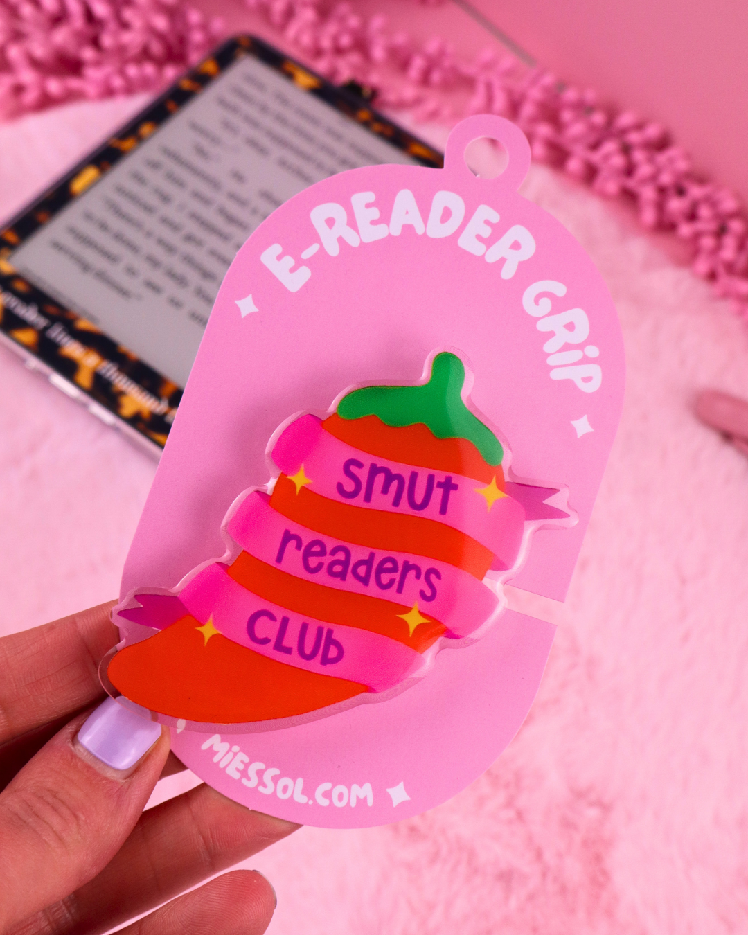 smut book club kindle grip, ereader, kobo, spicy books, smut reader, sexy books, smutty reader, bookish merch, booktok books, bookish gift, funny gift for reader, tbr, smut book club, magsafe