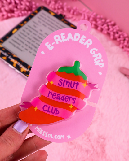 smut book club kindle grip, ereader, kobo, spicy books, smut reader, sexy books, smutty reader, bookish merch, booktok books, bookish gift, funny gift for reader, tbr, smut book club, magsafe