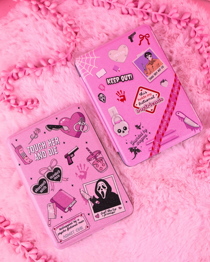 pink horror dark romance kindle case for masked men lovers and smut readers