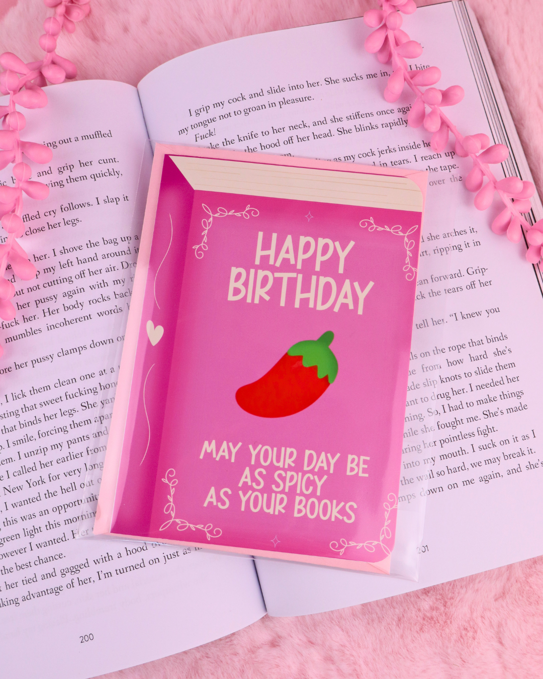 spicy books birthday card, booktok, spicy romance, smut reader birthday card, bookish greeting card, book boyfriend, smutty books