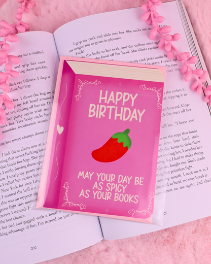 spicy books birthday card, booktok, spicy romance, smut reader birthday card, bookish greeting card, book boyfriend, smutty books