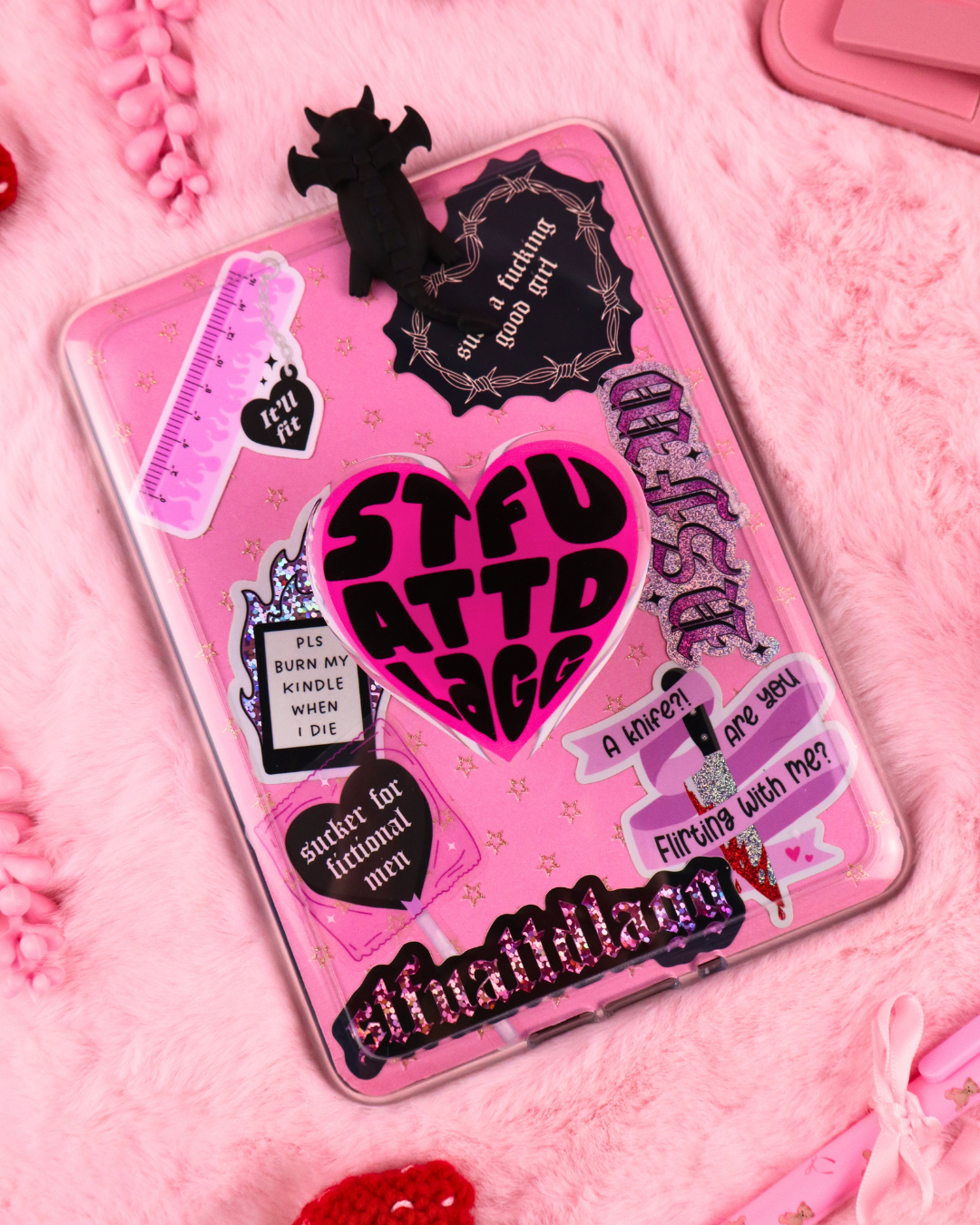 good girl merch, good girl sticker, smut book club kindle grip, dark romance, ereader, kobo, spicy books, smut reader, sexy books, smutty reader, bookish merch, booktok books, bookish gift, funny gift for reader, tbr, smut book club, magsafe, kindle, kobo