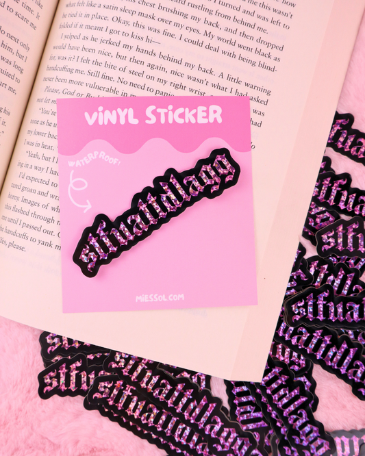 STFUATTDLAGG STICKER WATERPROOF, KINDLE STICKER, KOBO STICKER, KINDLE DECOR, EREADER ACCESSORIES, KOBO DECORATION, VINYL BOOKISH STICKER, DARK ROMANCE, SPICY BOOKS, BOOKTOK