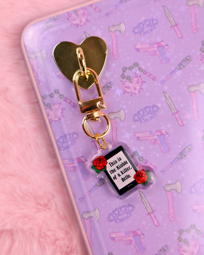 dark romance gift run little mouse charm, booktok, smut reader gift,  bookish gift book bestie, kindle charm, spicy books, dark romance, fae smut, faerie smut, shadow daddy, twilight. kindle of a killer