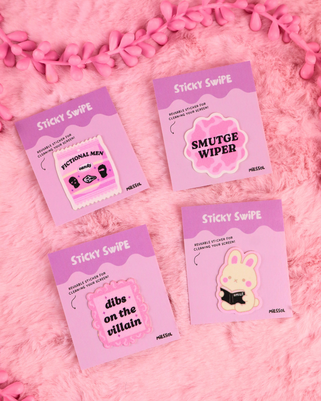 smut bunny sticky swipe, screen cleaner kindle, ereader, cute ereader accessories, kindle decor, kindle accessories, smut reader, romance reader, spicy book lover, bookish gift, cute bookish gift, unique gift for readers, dark romance, romantasy, bookish aesthetics, kindle sticker, bookish stickers, insert kobo, re-usable sticker