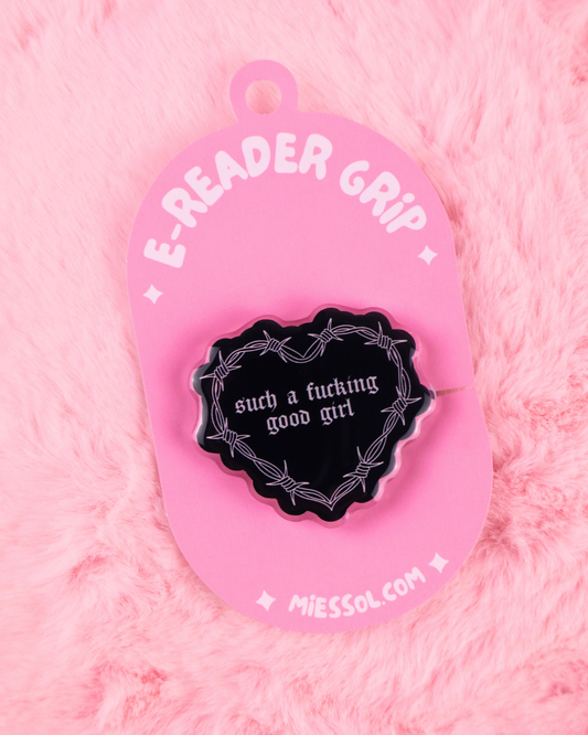 good girl merch, good girl sticker, smut book club kindle grip, dark romance, ereader, kobo, spicy books, smut reader, sexy books, smutty reader, bookish merch, booktok books, bookish gift, funny gift for reader, tbr, smut book club, magsafe, kindle, kobo