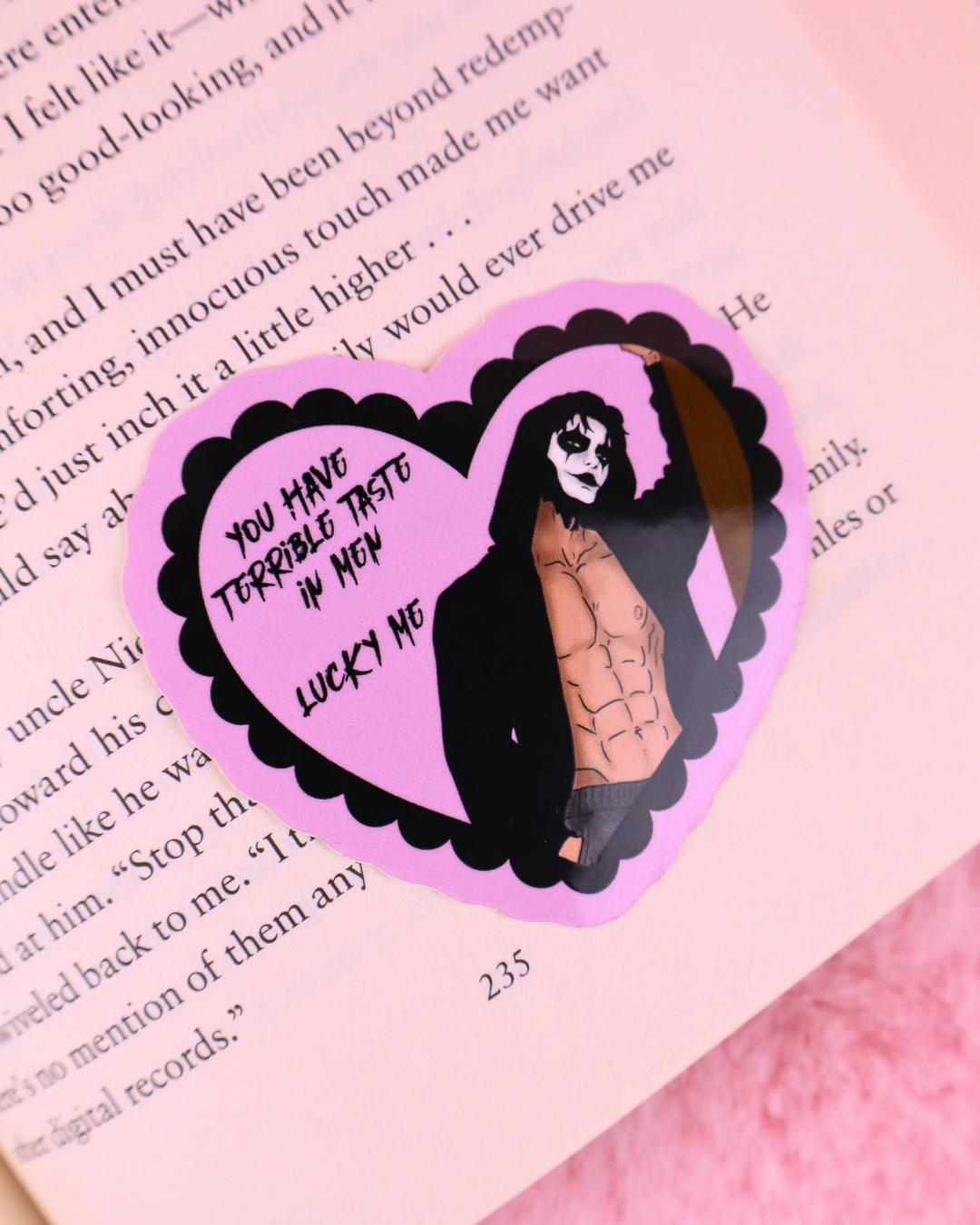 Masked man vinyl sticker for dark romance readers, perfect for decorating Kindles, laptops, water bottles and bookish accessories.