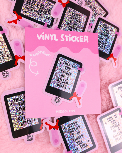 kindle or a killer funny booktok sticker, book review sticker, bookish gift, twilight sticker, team edward, 5 stars, kindle sticker, kobo sticker, romantasy, dark romance book lover, stickers for readers, bookish sticker