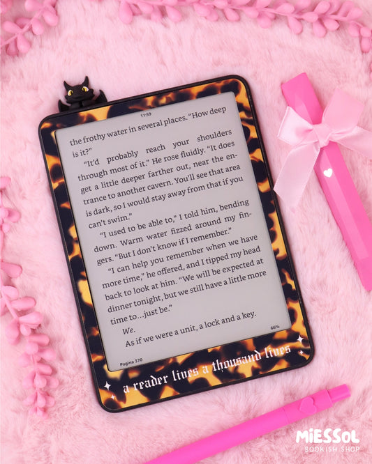tortoise shell kindle skin, kobo skin, vinyl, booktok, bookstagram, ereader skin sticker, decoration for kindle, ereader accessories, e-reader decor. romance reader, gift for book lover, romantasy, dark romance