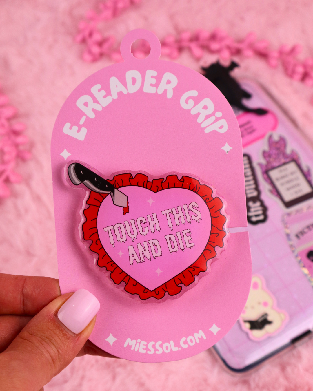 masked men kindle grip, bookish gift, cute phone grip, bookish merch, book lover gift, kindle and kobo grip, kindle accessories, villain lovers, enemies to lovers, booktok, dark romance, romantasy, e-reader accessories, kindle charm, bookish gift, ereader must haves, touch her and die