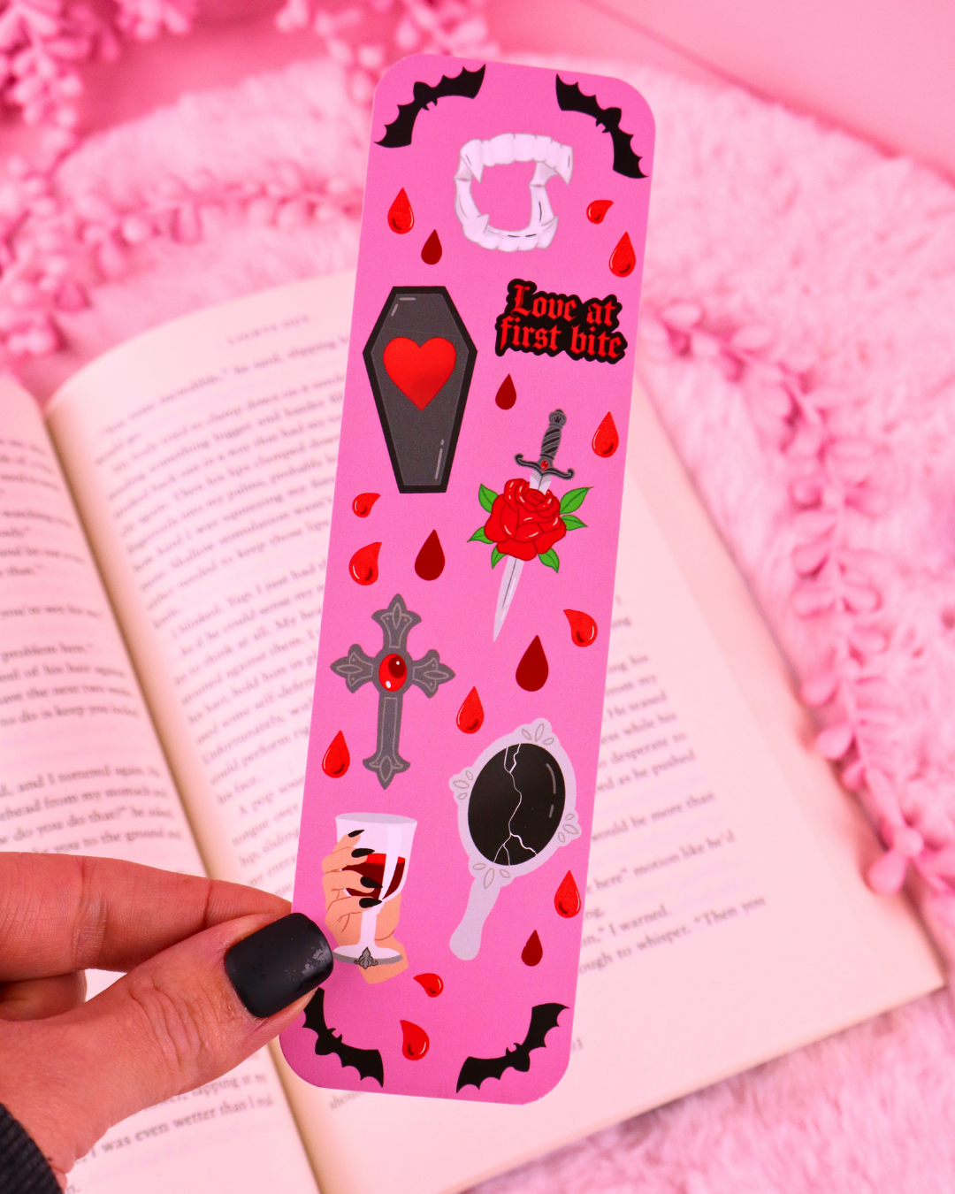 booktok bookmark, vampire romance bookmark for spicy dark romance readers
