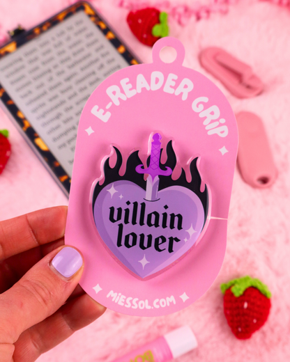 kindle and kobo grip, kindle accessories, villain lovers, enemies to lovers, booktok, dark romance, romantasy, e-reader accessories, kindle charm, bookish gift, ereader must haves