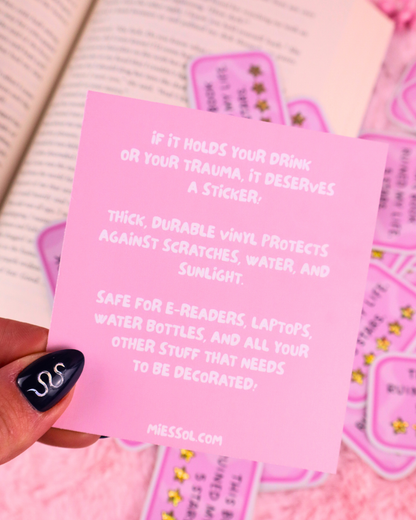 funny booktok sticker, book review sticker, bookish gift, book ruined my life, 5 stars, little kindle sticker, kobo sticker, romantasy, dark romance book lover