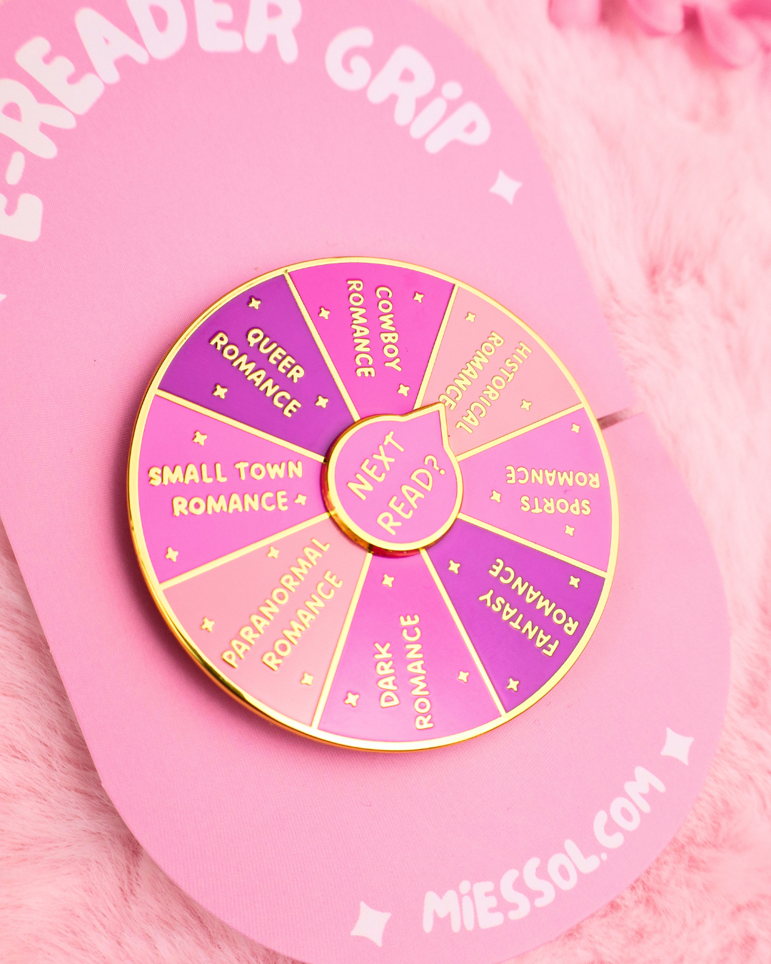 kindle grip romance books and books, kindle accessories, kindle decoration, spinning enamel ereader grip kobo grip, bookish merch, cute merch for book lovers, gift for readers, gift for book lovers, romance readers, dark romance