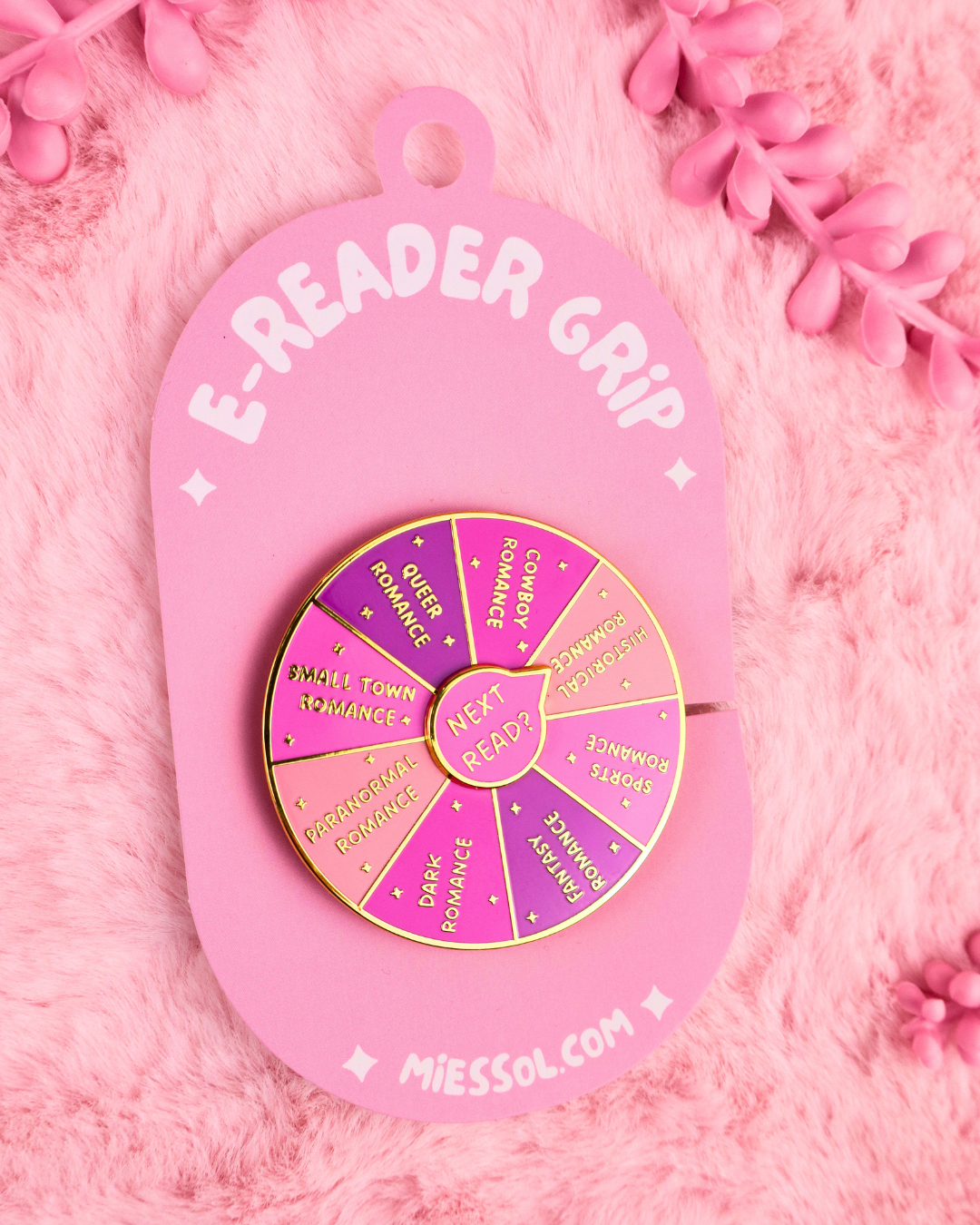 kindle grip romance books and books, kindle accessories, kindle decoration, spinning enamel ereader grip kobo grip, bookish merch, cute merch for book lovers, gift for readers, gift for book lovers, romance readers, dark romance