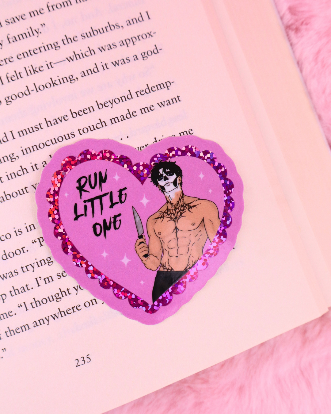 Dark romance masked men vinyl sticker for BookTok and romance readers, designed for Kindles, laptops, water bottles and more.
